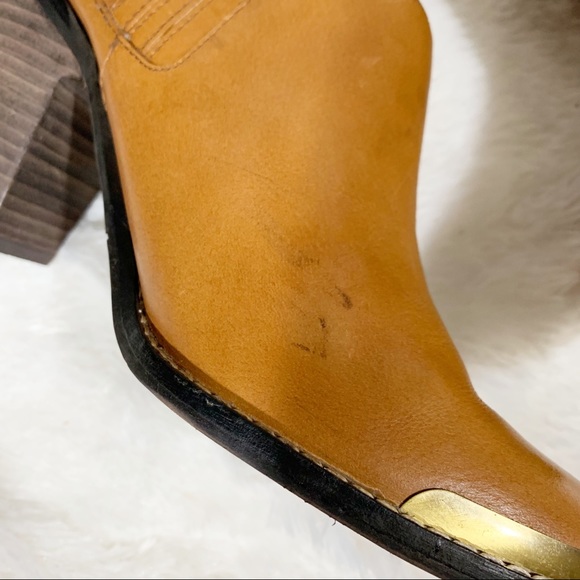Dolce Vita Leather Western Ankle Booties - Picture 9 of 13